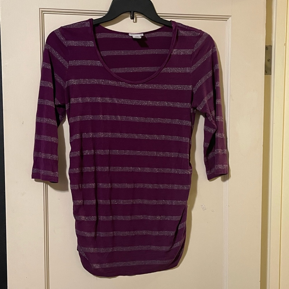 Motherhood Maternity top. Purple and silver. Good condition. Size M. - Picture 1 of 3